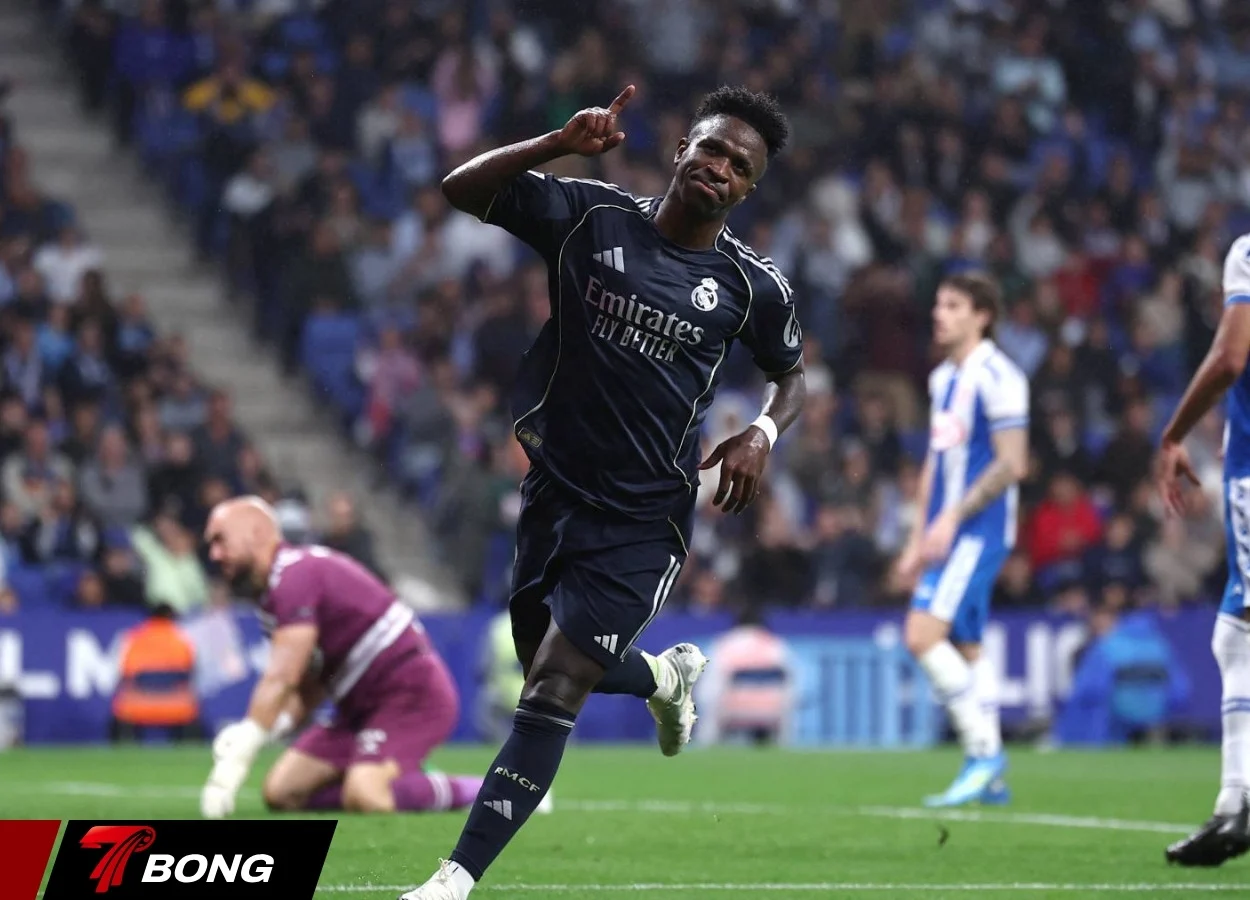 Vinicius bùng nổ ghi cú đúp cho Real