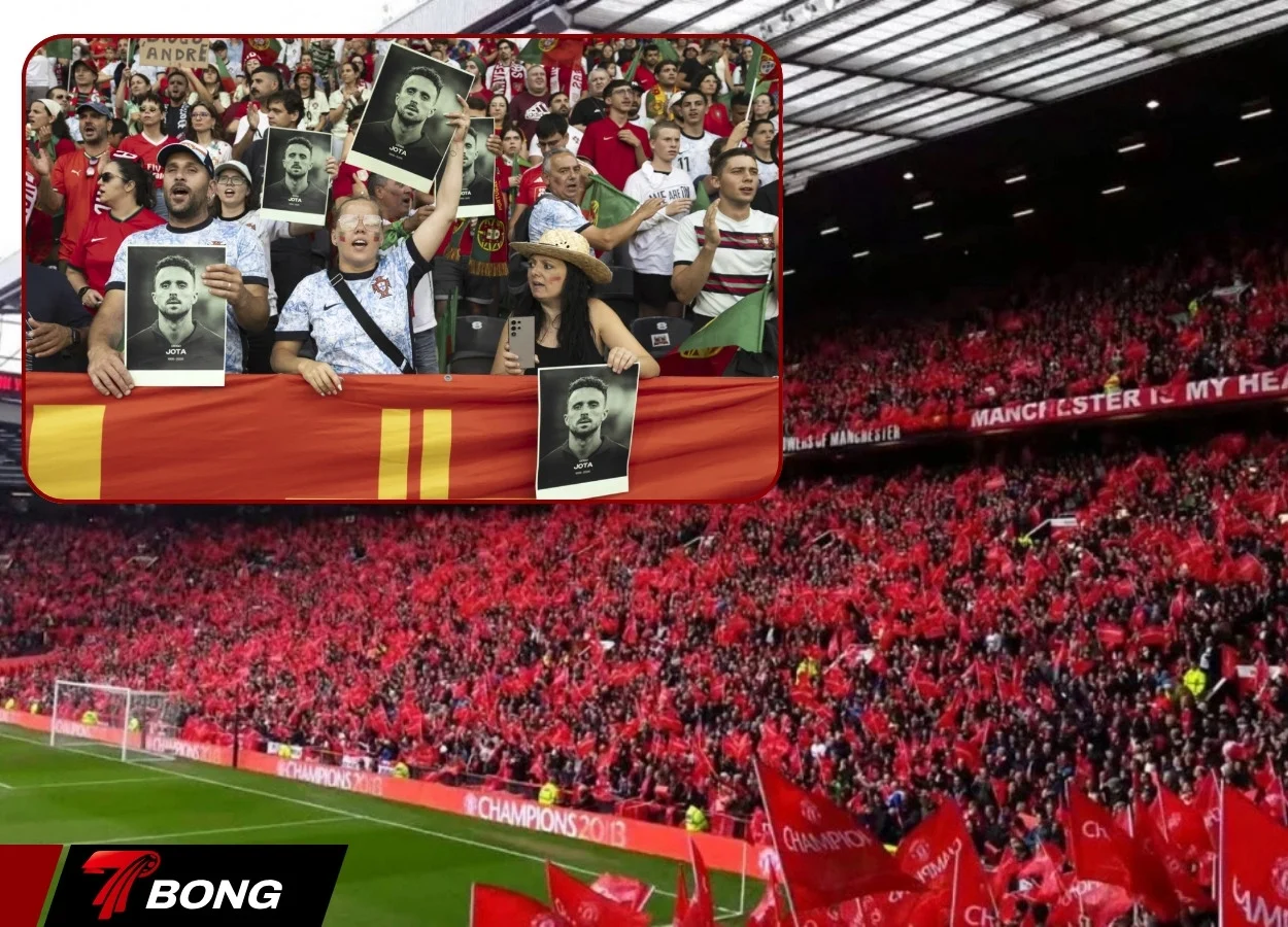 CĐV MU vỗ tay tri ân Jota tại Old Trafford