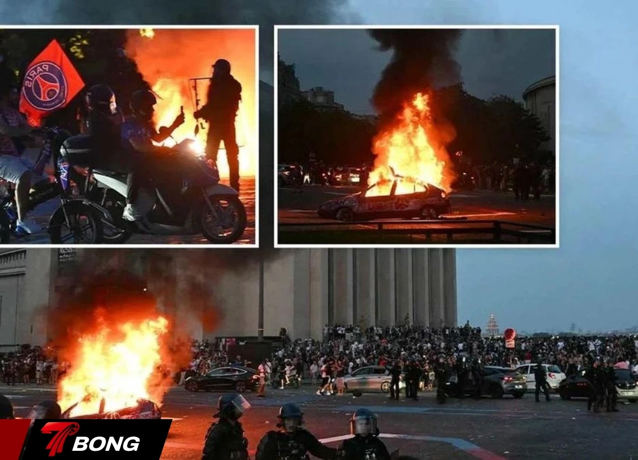 Đám đông mất kiểm soát sau chiến thắng PSG