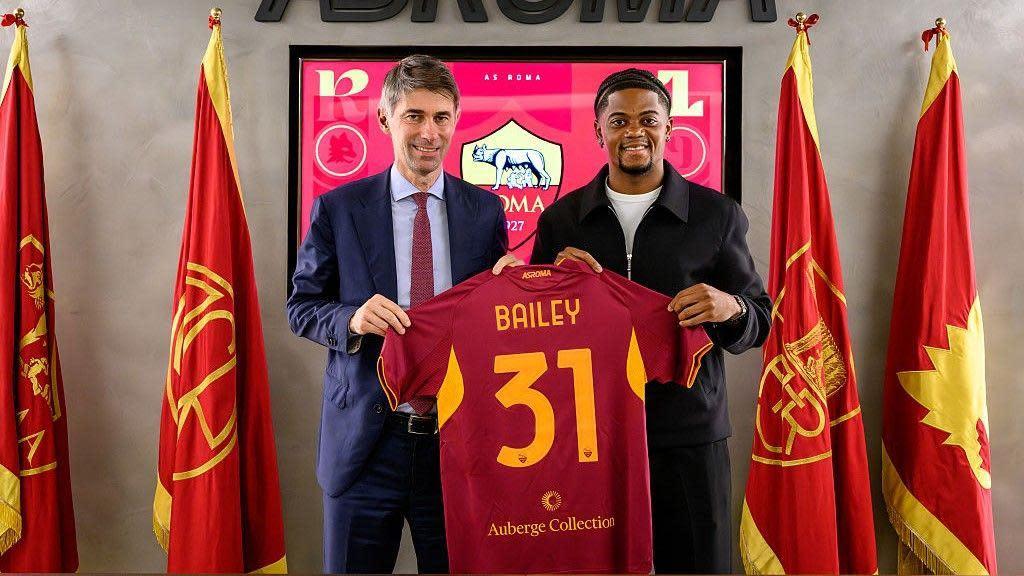 Bailey gia nhập Roma theo dạng cho mượn cả mùa giải