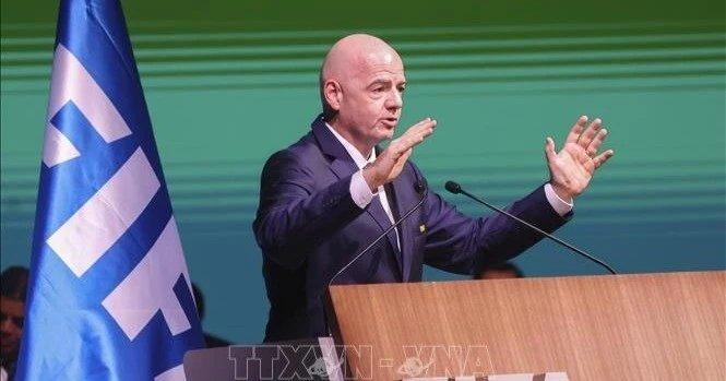Chủ tịch FIFA Gianni Infantino dự khán trận chung kết